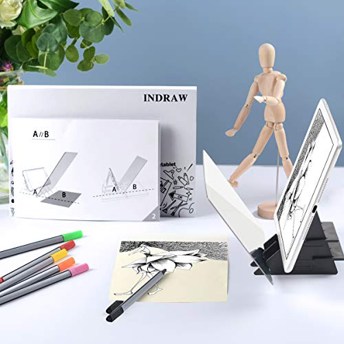 Yuntec Optical Drawing Board, Portable Optical Tracing Board Image Drawing Board Tracing Drawing Projector Optical Painting Board Sketching Tool for Kids, Beginners, Artists, etc