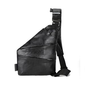 vuuean personal flex bag,anti-thief slim sling bag personal pocket bag,multipurpose crossbody backpack for outdoor (black-2)
