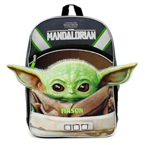 DIBSIES Personalized Starwars Mandolorian BabyYoda Ears Backpack