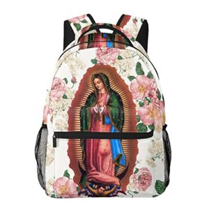 sk3s530b virgin mary our lady of guadalupe virgen de guadalupe womens backpack multifunction school bags lunch handbags