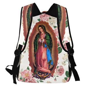 SK3S530B Virgin Mary Our Lady of Guadalupe Virgen De Guadalupe Womens Backpack Multifunction School Bags Lunch Handbags