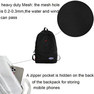 HunterBee Big See Through Waterproof Mesh Backpack 20L 25L Large Net Mesh Sports Gym Bag for Beach Swimming Semi-Transparent Clear Netting Daypack