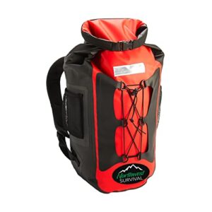 northwest survival waterproof backpack (red)