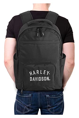 Harley-Davidson Rugged Twill Water-Resistant Polyester Backpack - Black