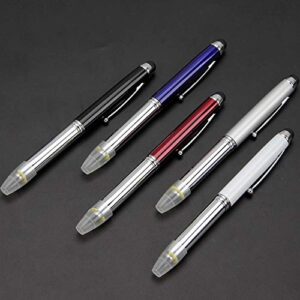 DSstyles Stylus Pen Universal Touch Screen Capacitive Stylus with Ballpoint Pen/LED Light for Phone Pad Tablet, White