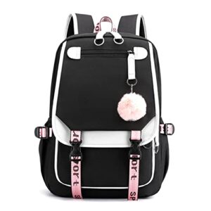 with usb interface secondary school students travel outdoor backpack colorful schoolbag for teen girls