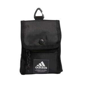 adidas neck pouch crossbody travel and festival wallet, black