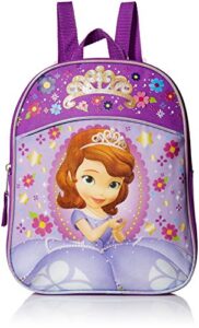 disney girls’ sofia the first miniature backpack, light purple/purple, 11″ x 9″ x 2.75″