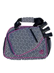 pickleball – “unrivaled” – designer women’s premium side-pocket duffle bag | made exclusively for pickleball! | includes a fitted a “paddle case” specifically designed to store and protect your pickleball paddles.