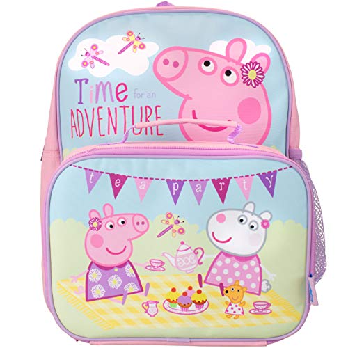 Peppa Pig Kids Backpack and Lunch Box Set Pink