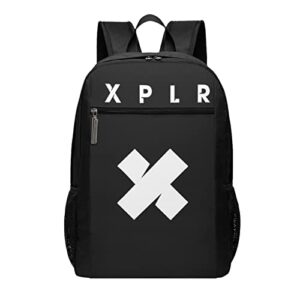 hqekms xplr sam and colby backpack,17in backpack for girls women backpacks black bookbag lightweight casual travel bag, one size