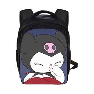 Cartoon Cute Backpack Ku-ro-mi My-Melody Cinn-amo-roll Cosplay Schoolbag Kawaii Student School Bag for Girls Birthday Gifts black 25