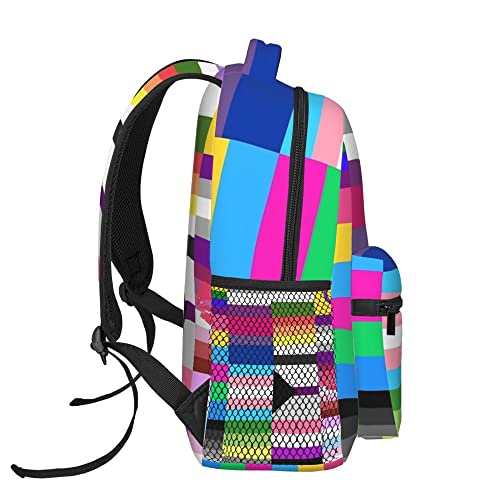 SWEET TANG Student Laptop Backpack College Carrying Bag Casual Durable Lightweight Travel Sports Daypacks Compatible with Lesbian Gay LGBT Pride Flags, One Size