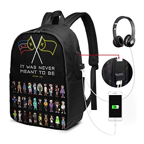 PENGFLY It Was Never Meant To Be Dream Sm-P Unisex 17-Inch Backpack With Usb Charging Port Fashionable Computer Bag Student Travel Backpack, One Size