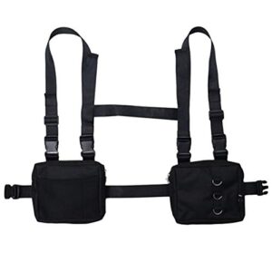 chest front bag hip hop hidden underarm strap waist packs bag adjustable tactical shoulder chest rig bag sport backpack for men women