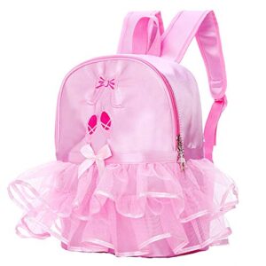 HICCUPfish Cute Ballet Dance Bag Princess Backpack Pink Shoulder Bag Girls (Tutu shoes)