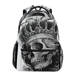 backpacks abstract mexican skull ghosts- multi function school college canvas book bag travel hiking camping canvas daypack