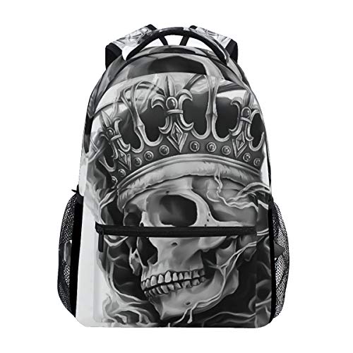 Backpacks Abstract Mexican Skull Ghosts- Multi Function School College Canvas Book Bag Travel Hiking Camping Canvas Daypack