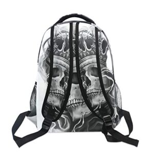 Backpacks Abstract Mexican Skull Ghosts- Multi Function School College Canvas Book Bag Travel Hiking Camping Canvas Daypack