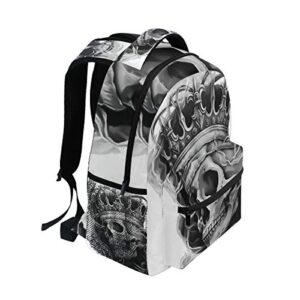 Backpacks Abstract Mexican Skull Ghosts- Multi Function School College Canvas Book Bag Travel Hiking Camping Canvas Daypack