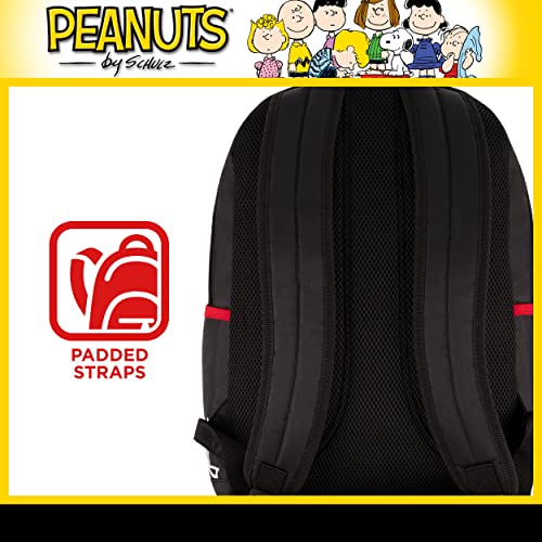 Concept One Peanuts 13 Inch Sleeve Backpack, Snoopy, Charlie Brown and Woodstock Padded Computer Bag for Commute or Travel, Multi