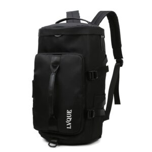 newstyp waterproof gym fitness bag outdoor backpack women men travel backpack shoe sport student excerise fashion casual backpack (black)