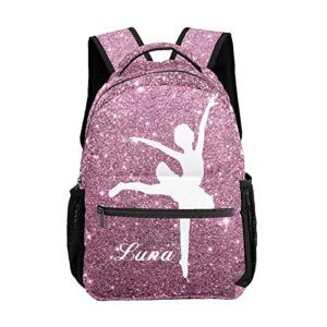 beyodd custom kids backpack, personalized student school bags for boys & girls, bookbags for travel silhouette ballet, 12.2¡± x 5.9¡± x 16.5¡± (h01258)