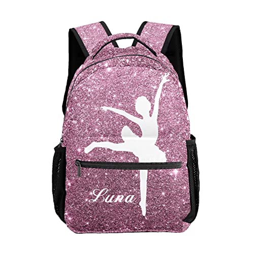 BEYODD Custom Kids Backpack, Personalized Student School Bags for Boys & Girls, Bookbags for Travel Silhouette Ballet, 12.2¡± X 5.9¡± X 16.5¡± (H01258)