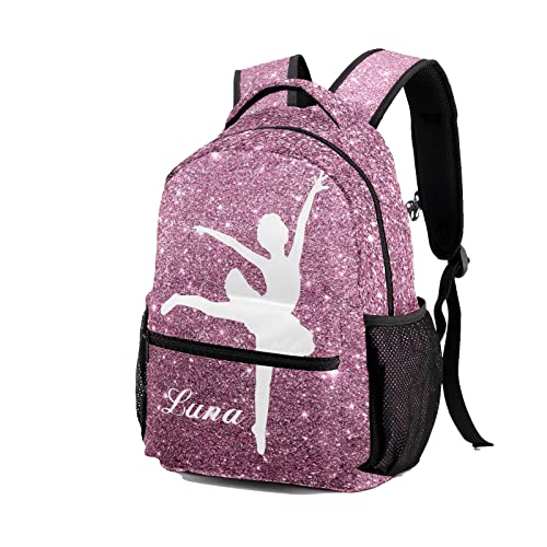 BEYODD Custom Kids Backpack, Personalized Student School Bags for Boys & Girls, Bookbags for Travel Silhouette Ballet, 12.2¡± X 5.9¡± X 16.5¡± (H01258)