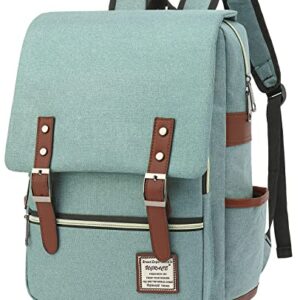 UGRACE Slim Business Laptop Backpack Elegant Casual Daypacks Outdoor Sports Rucksack School Shoulder Bag for Men Women, Tear Resistant Unique Travelling Backpack Fits up to 15.6Inch Laptop in Green…