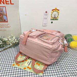 Cute Backpack Kawaii School Supplies Laptop Bookbag, Back to School and Off to College Accessories (Pink)