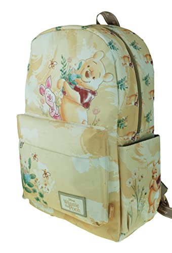 KBNL Classic Disney Winnie The Pooh Backpack with Laptop Compartment for School, Travel, and Work, Multicolor (A22208-WTP)