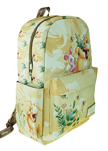 KBNL Classic Disney Winnie The Pooh Backpack with Laptop Compartment for School, Travel, and Work, Multicolor (A22208-WTP)