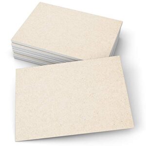 321done blank rustic 4×6 cards (set of 50) – thick, heavy cardstock – make invites, greeting, note, thank you cards – plain kraft for writing, stamping, printing, art – no envelopes – made in usa