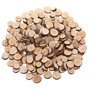 lazaca small wood slices crafts cookies log rounds 100pcs 1.5-2.5cm rustic wedding centerpieces ornaments diy, unfinished natural wood pieces