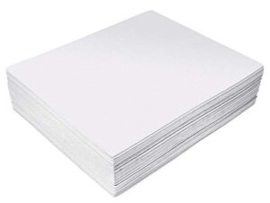 white eva foam sheets, 30 pack, 2mm thick, 9 x 12 inch, by better office products, white color, for arts and crafts, 30 sheets bulk pack