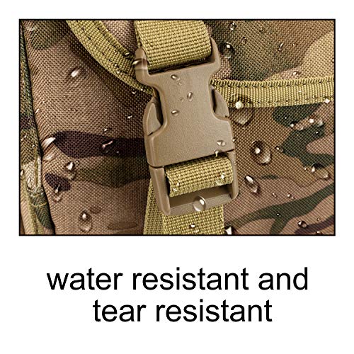 WolfWarriorX Lightweight Business Durable Computer Notebook Backpack MOLLE System Multi-function Military Tactical Water Resistant Laptop Backpacks for Men, Women (Multicam)