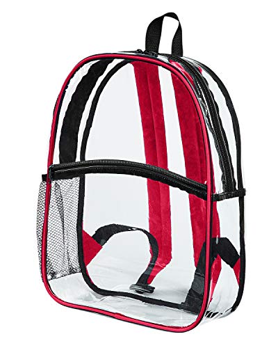 BAGedge Clear PVC Backpack OS RED