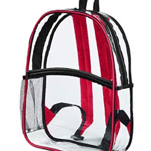 BAGedge Clear PVC Backpack OS RED