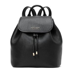 kate spade new york sinch pebbled leather medium flap backpack black one size
