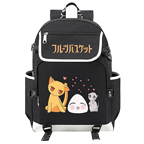 DIOMMELL Fruit Basket Anime Backpack Canvas Capacity Souma Kyo Backpack Back to School Bag Anime Gift