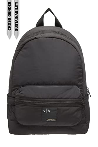 A|X ARMANI EXCHANGE Men's You.Me.Us. Patch Backpack, Black, OS