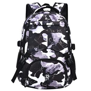 yvechus school backpack casual daypack travel outdoor camouflage backpack christmas presents for boys and girls (ay camo black)