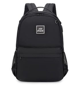 joymoze women fashion lightweight laptop backpack big student backpack black