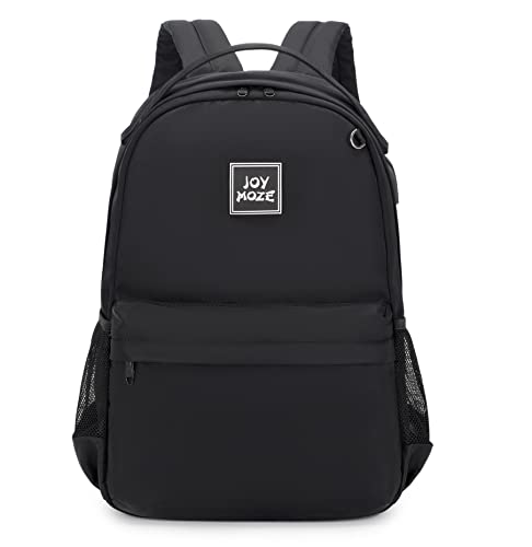 Joymoze Women Fashion Lightweight Laptop Backpack Big Student Backpack Black