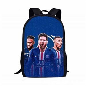 gengx kids teens psg backpack neymar bookbag,student back to school canvas graphic daypack, one size