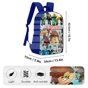 qiroxuil Game Backpack, Video Game Themed Backpack for Boys Girls Teens. Comes With a Pencil Case and Two Keychains.