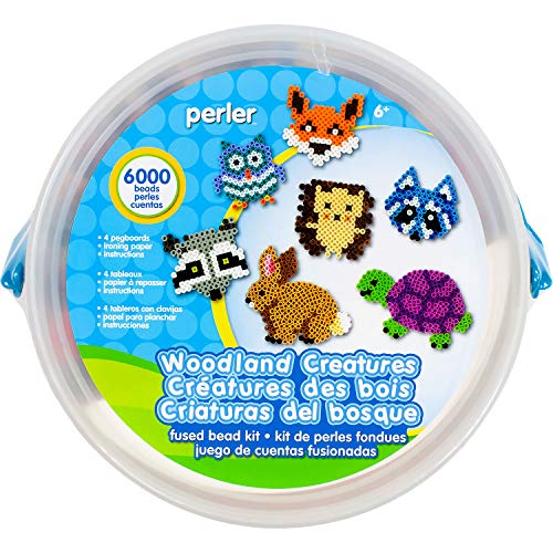 Perler Woodland Creatures Fuse Bead Bucket Craft Activity Kit, 6006 pcs