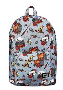 loungefly x harry potter relics tattoo aop backpack