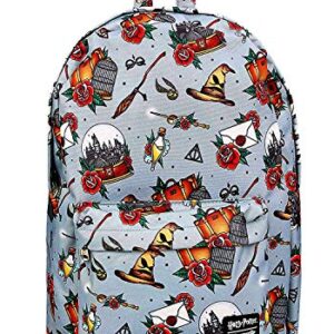 Loungefly x Harry Potter Relics Tattoo AOP Backpack